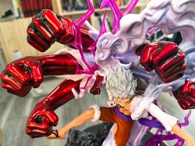 One Piece Figure Luffy Gear 5 Sun God Nika 33cm Statue Anime Gift