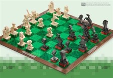 Minecraft Chess Set 18"" square 32 game pieces