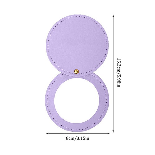 Compact Mirrors Unbreakable Stainless Steel Mirror With PU Leather Makeup Mi _wa - Picture 18 of 19