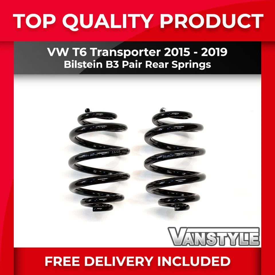 VW T6 TRANSPORTER 15-19 BILSTEIN B3 REAR PAIR OF COIL SUSPENSION SPRINGS OE