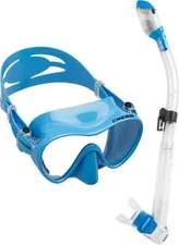 Cressi F1 Mask Snorkel Combo Set Supernova Dry Frameless Clear Lens Silicone