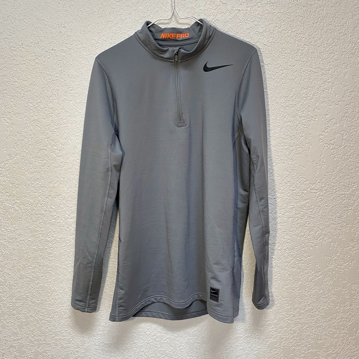 Nike Pro Warm Mens L 1/4 Zip Fitted Dri-FIT Training Sports Top