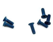Custom Works 5283 8-32 X 1/2' BLUE FLAT HEAD ALUM. SCREWS 6 