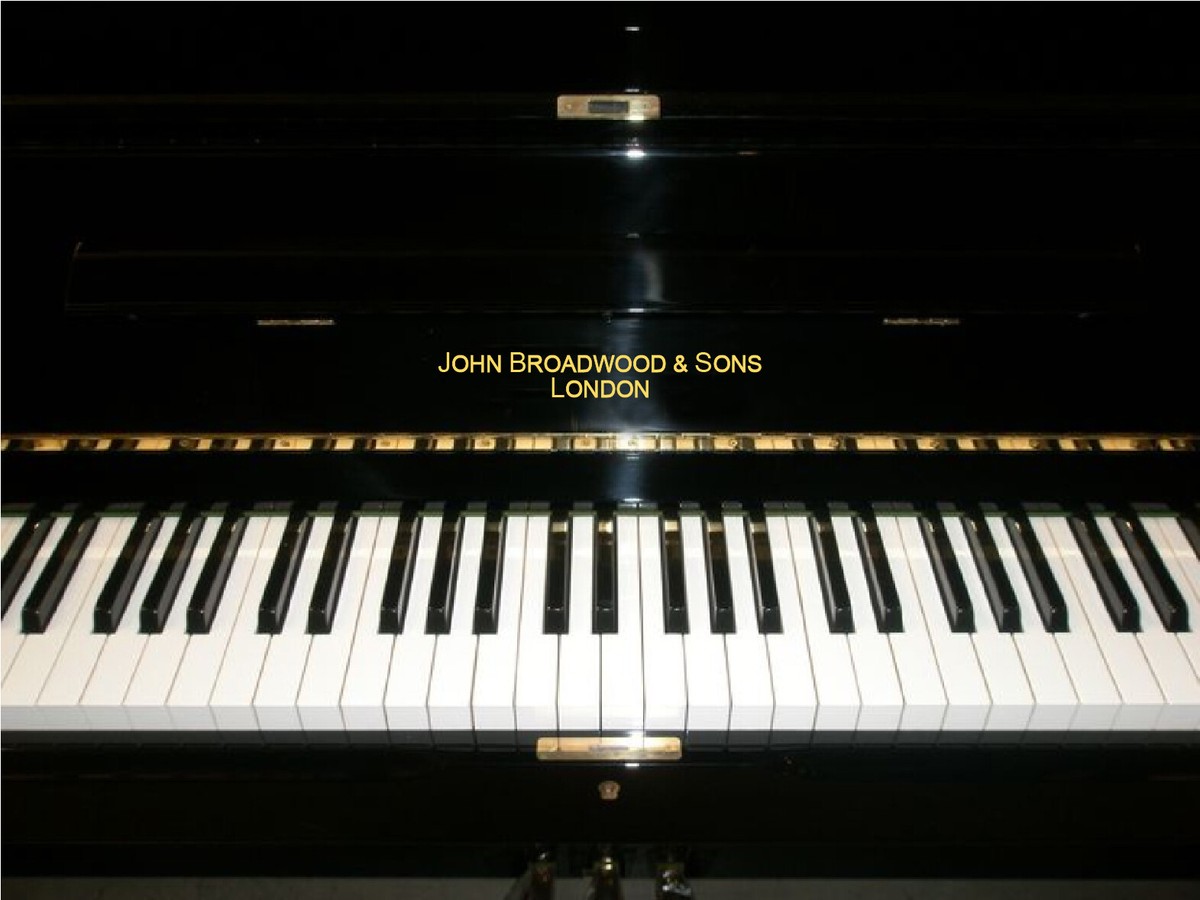 John Broadwood Metallic Gold Piano Name Brand Vinyl Transfer Decal
