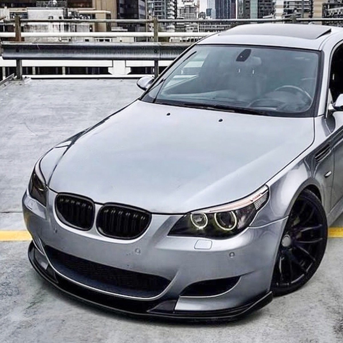 3x Gloss Black Front Spoiler Lip Splitter For BMW 5 Series E60 E61