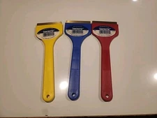  3 BRASS ICE SCRAPER 9 INCH RED