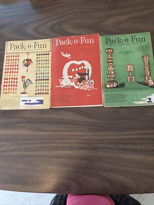 Vintage Pack O Fun Scrap Craft Magazine, Lot of 3,Jan Feb March 1969 | eBay
