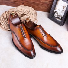 Men's New Real Cowhide Lace-up Business Dress Shoes Shoes Wedding Formal Shoes