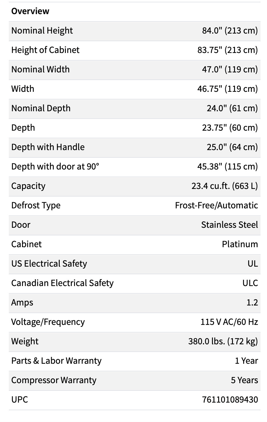 Summit 48" Wide, Bottom Freezer Refrigerator Set, FFBF181ES2KIT48