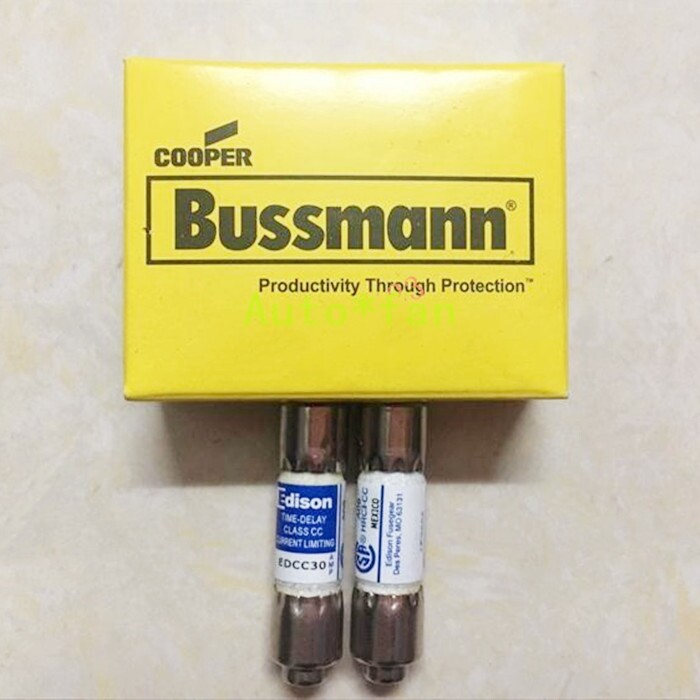 Original Edison EDCC-30 30A 600Vac Time-Delay Fuse - 10x38mm, Bussmann/Edison Brand 6 thumbnail image