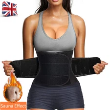 Lady Sauna Sweat Waist Trainer Body Shaper Tummy Slimmer Belt Corset Sport Gym