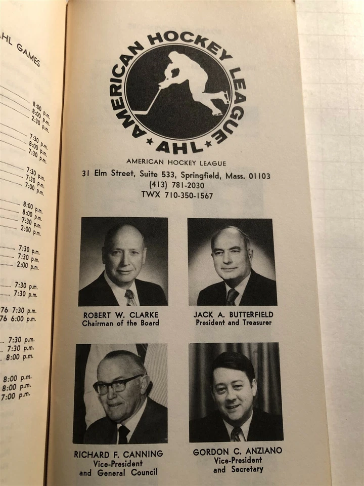 1975 76 AHL HOCKEY Guide BOSTON Braves CINCINNATI Swords 40th ANNIV Clippers - Image 4 of 4