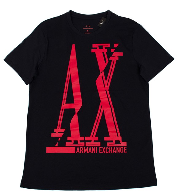 white and red armani exchange shirt
