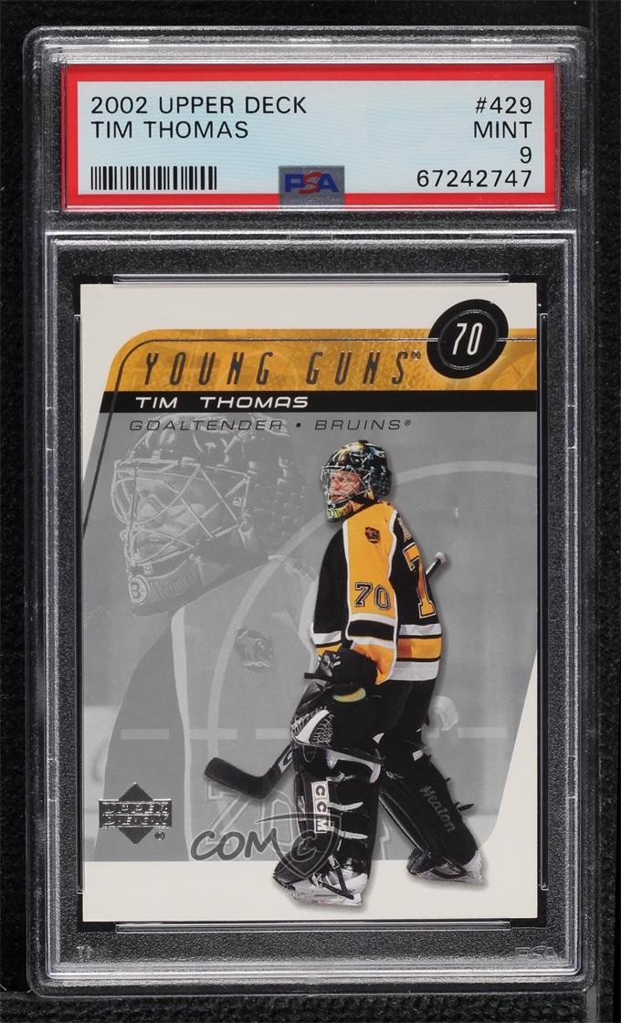 2002-03 Upper Deck Young Guns Tim Thomas #429 PSA 9 MINT Rookie RC