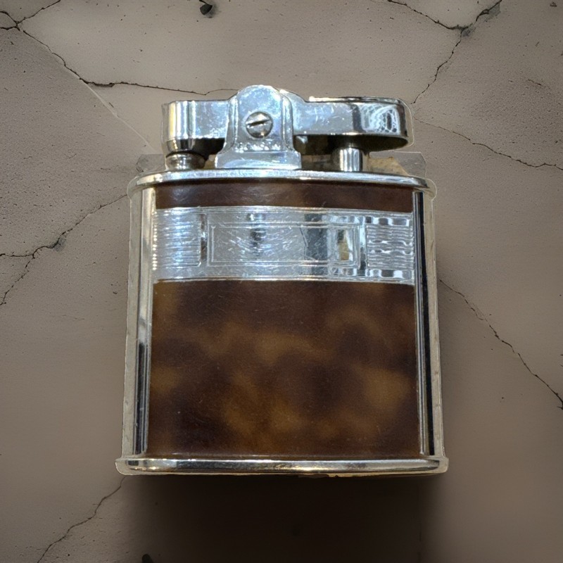 Vintage Ronson Maximus Petrol Lighter Tortoiseshell Late 1950s–1960s