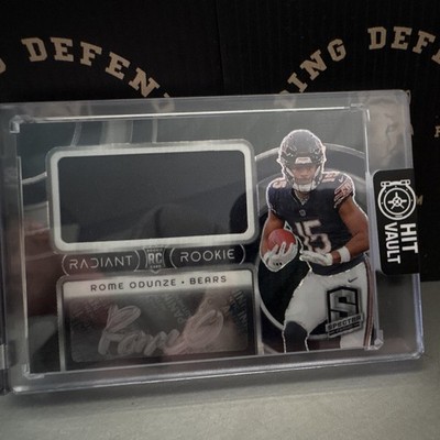 Panini 2024 Spectra Radiant Rookie Patch Rome Odunze RC Auto Prizm /10 Bears NFL