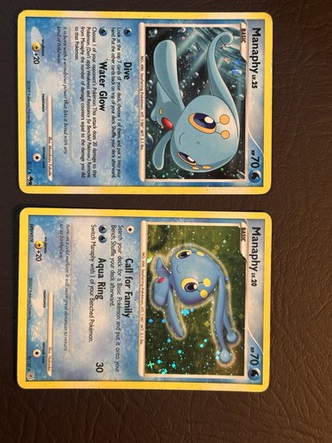 2007 Pokemon Manaphy 9/130 Holo Rare Diamond & Pearl MP