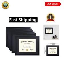 11x14 Certificate Frames - Set of 6 with Matted Borders for Wall Display