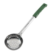 Winco FPP4 4 oz Green Perforated Portion Spoon