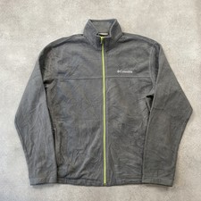 Columbia Fleece Mens XL Full Zip Outdoor Hiking Jacket, Grey