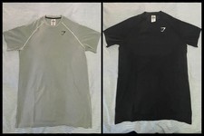 Gymshark Vital Seamless T Shirt 2 Pack, Black And Grey Size Medium