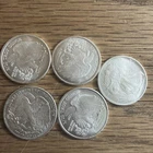 Lot Of 5 - 1/10th Ozt. 999 Fine Silver Rounds