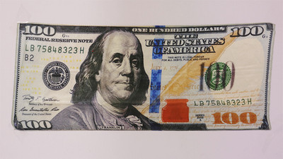 Tuch Geldschein 100 Dollar 45 x 20 cm $100 bill Silk 18 inch by Magic by Gosh