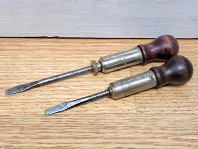 Vintage North Bros Yankee No. 10 & No. 15 Ratcheting Screwdriver Set Pat 1906