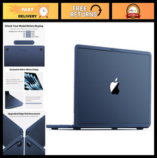 Hard Shell Case for MacBook Air 13.6" - Compatible with M5 M4 M3 M2 Models, Midn