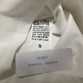 MKQW Women&rsquo;s Size Small Lace Ruffled Long Sleeve Mesh Clubwear Romper in White