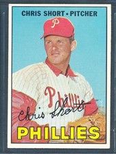 1967 Topps #395 CHRIS SHORT Philadelphia Phillies ~ EX+ to EX-MT