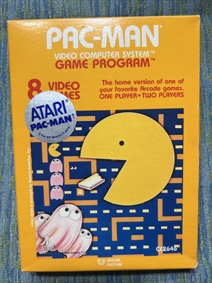Atari Pac-Man CX2646 Orange Box Vintage Rare New in Box 1981 Free Ship/Ins