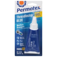 Permatex 24835 Blue Gel Medium Strength Threadlocker for Bolts, Nuts, Fasteners