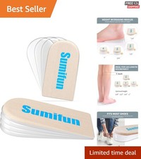Soft Silicone Heel Lift Inserts, 1 Inch Gel for Uneven Legs Achilles Pain - S