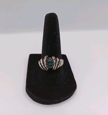 Vtg Southwestern WM CO WHEELER Sterling Silver Wings Paua Shell Ring Sz 8