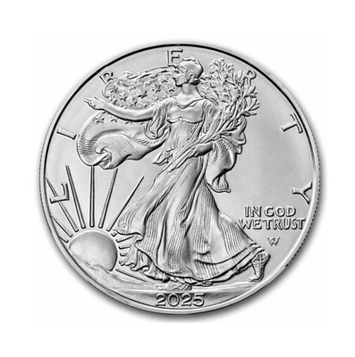 #ad 2025 1 oz American Silver Eagle Coin BU $69.99