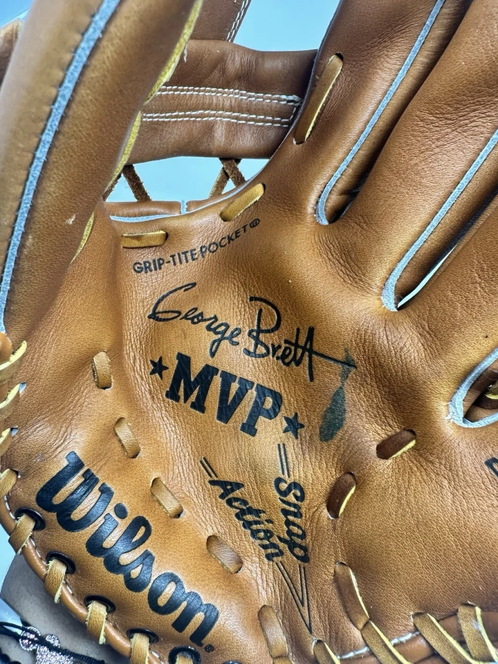 Luva de beisebol vintage Wilson mão esquerda George Brett A2364  - Imagem 4 de 4