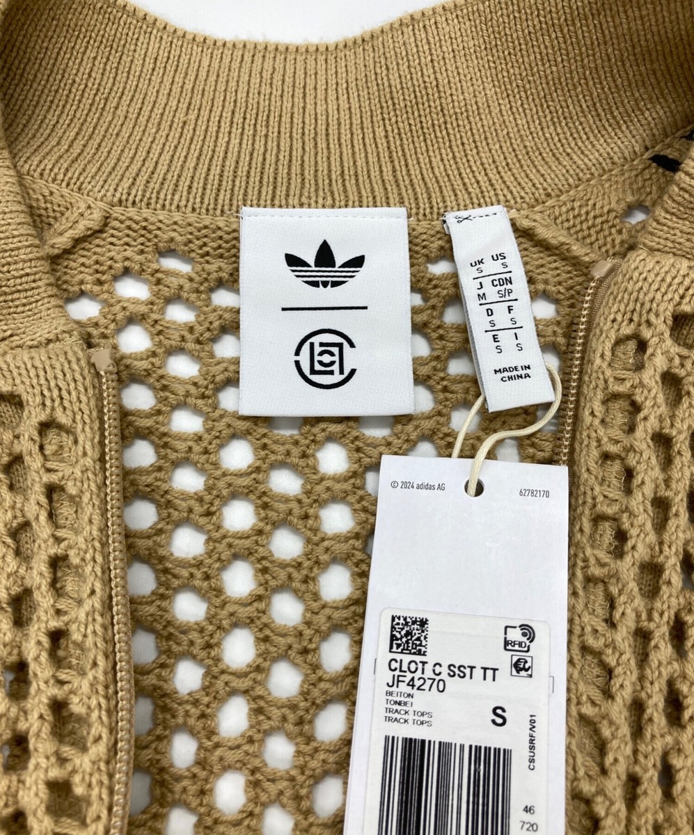 adidas CLOT CROCHET TRACKTOP BEITON Size: M Beige Men JF4270