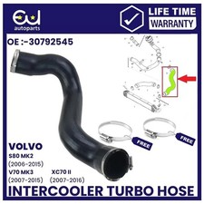 INTERCOOLER TURBO HOSE PIPE FOR VOLVO V60 S60 XC60 V70 S80 XC70 2.4D 30741795