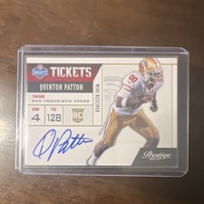 Panini 2013 Prestige NFL Draft Tickets Quinton Patton Rookie Auto #24 49ers