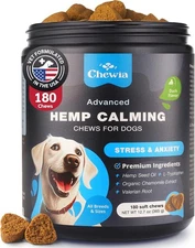 Soft Calming Chews for Dogs - with 180 count, Blue 