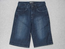 SB01429 ECKO UNLTD DENIM JEAN SHORTS 12 msr 26"x11.5" DARK BLUE