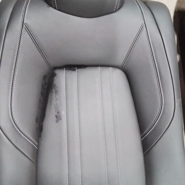 2017 MASERATI GHIBLI Passenger Right Side Rear Seat Back Black Leather Trim NA 