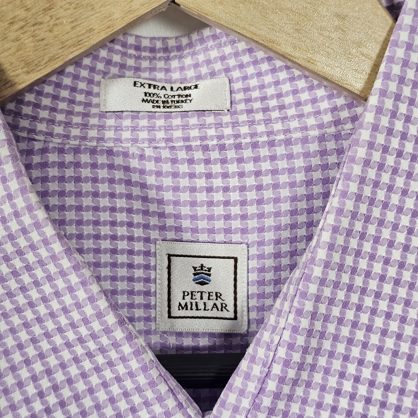 Peter Millar Gingham Button Down Dress Shirt Mens… - image 2