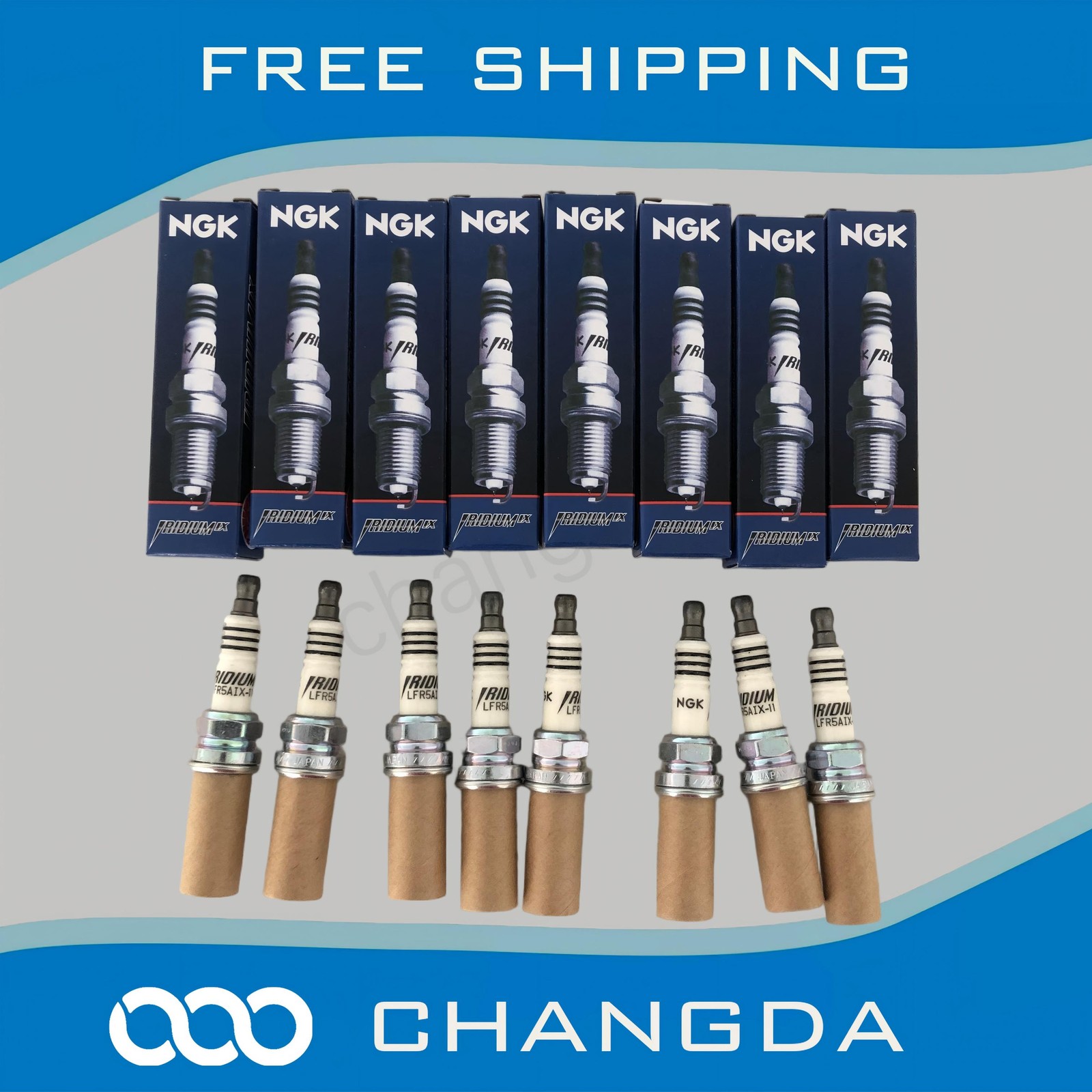 8Pcs NGK LFR5AIX-11 Iridium Spark Plugs For Hyundai Nissan Infiniti Yamaha 4469