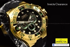 Invicta Mens Excursion 50mm Chronograph Black Dial Black Silicone Strap Watch