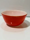 Pyrex Red Painted Mixing Bowl 7" USA White Interior