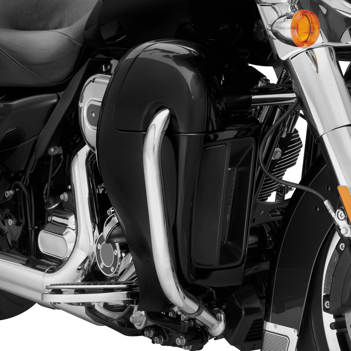 Vivid Black Lower Vented Leg Fairing Fit For Harley Davidson