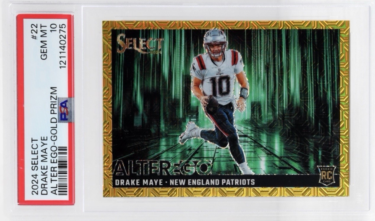 Drake Maye Panini Select Alter Ego #22 Gold
