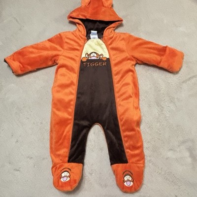Disney Tigger Infant Bunting 6-9 Months Orange & Brown Snowsuit One Piece